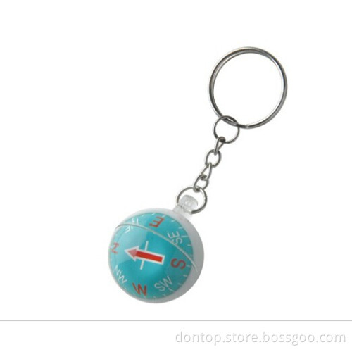 Cheap Plastic Ball Shape Keychain Compass